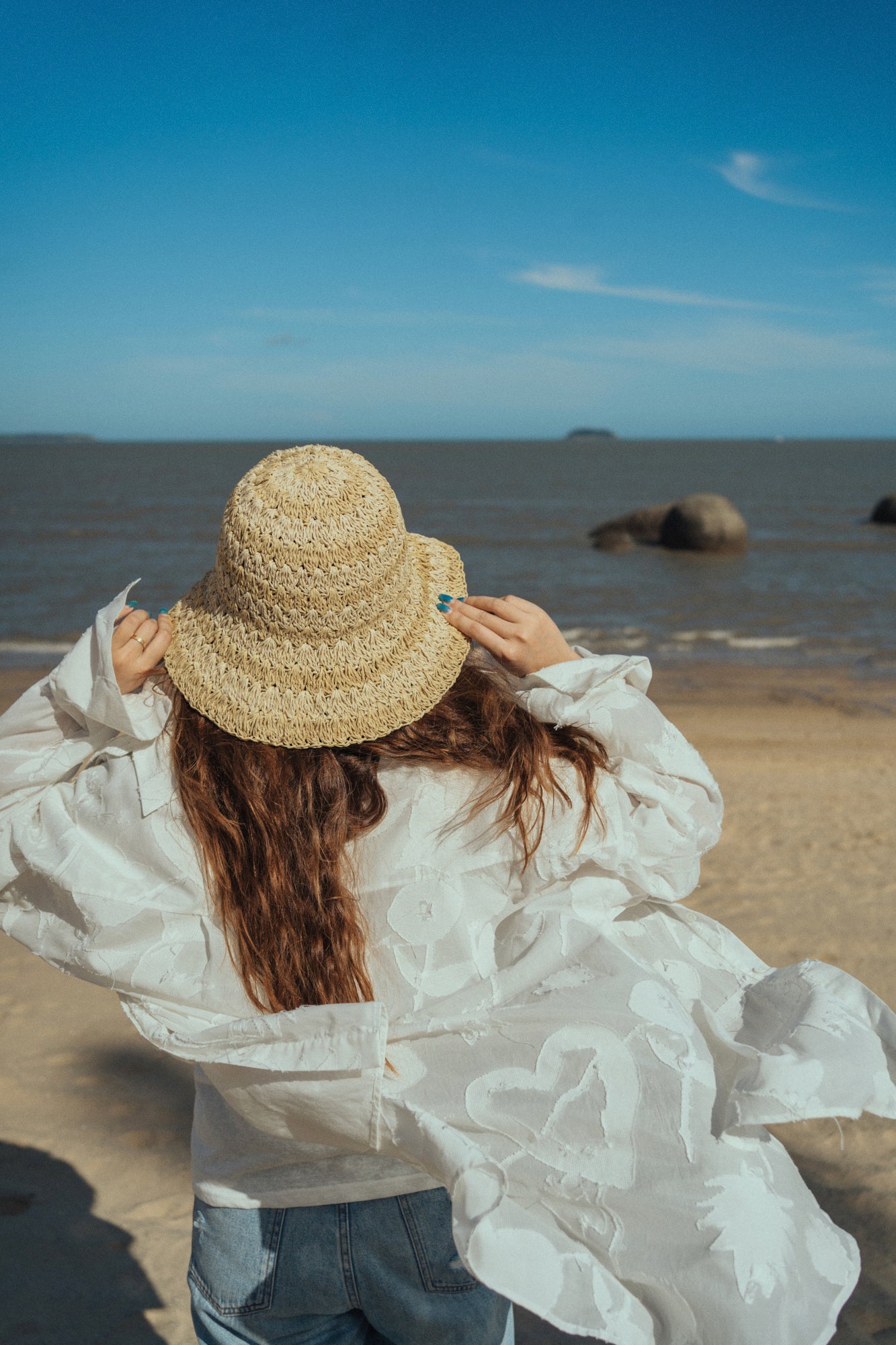 "Linea" Packable Straw Hat - Khaki