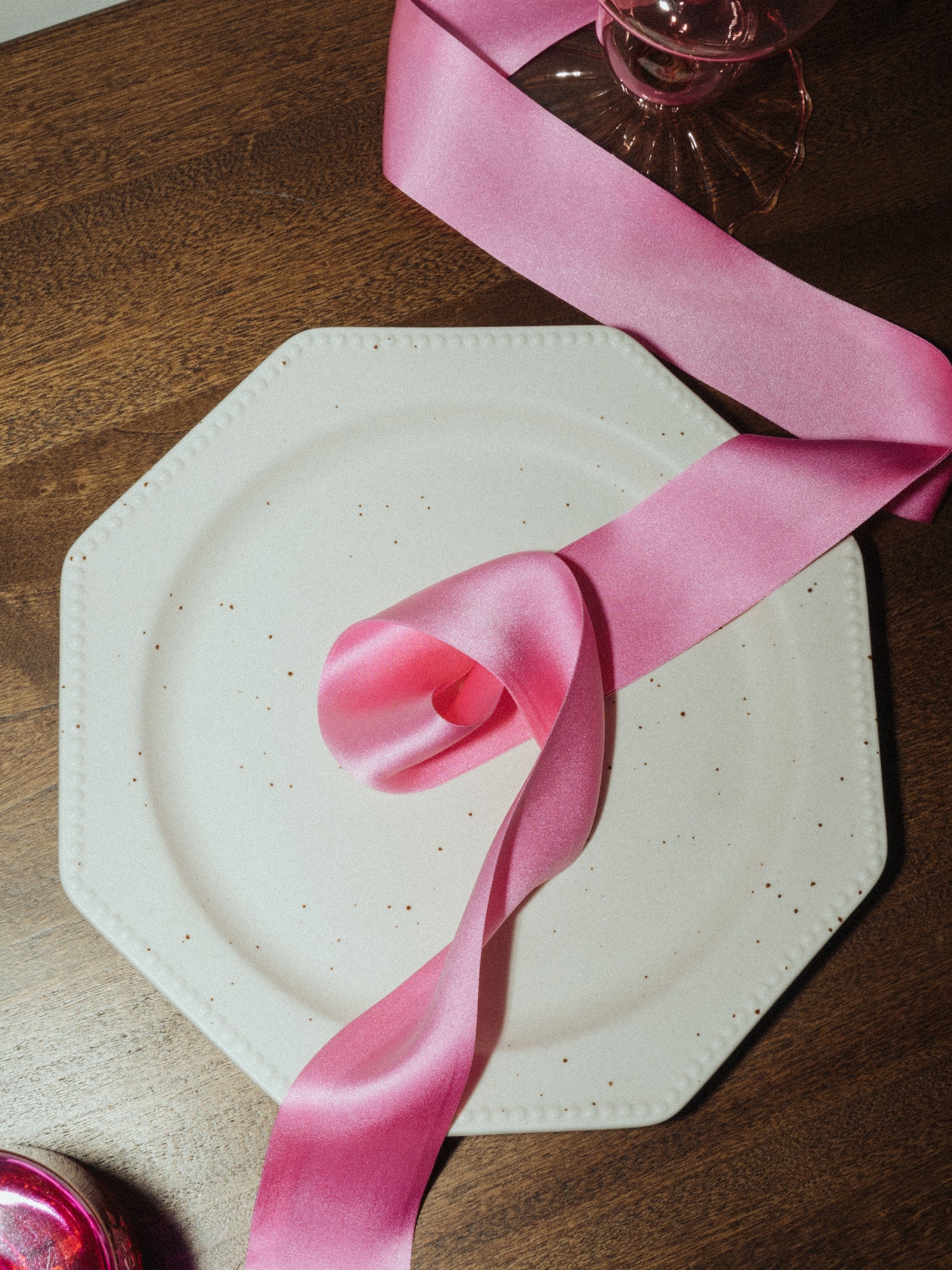 "La Collectionneuse" Silk Ribbon Scarf - Pink