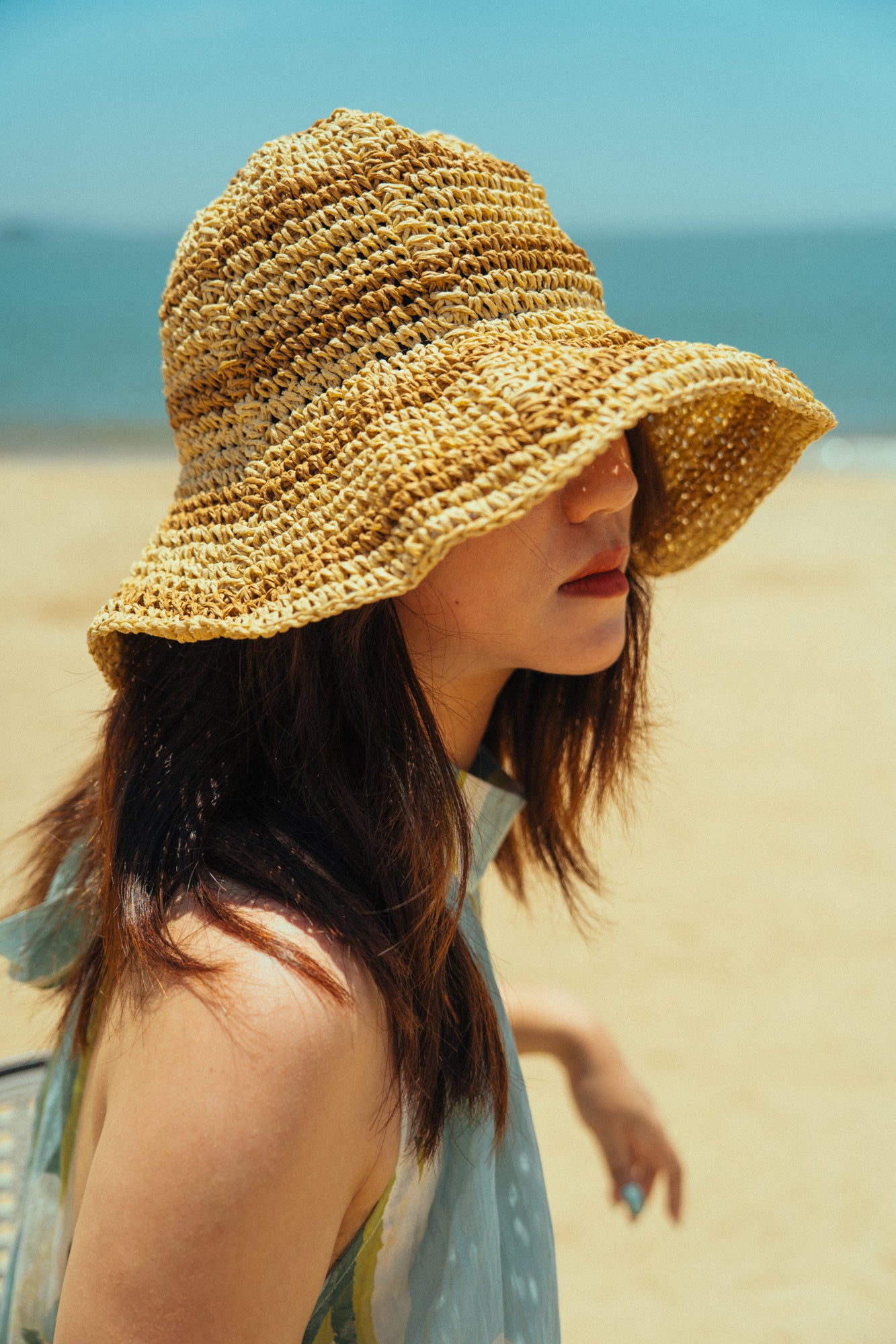 "Linea" Soft Packable Straw Hat - Mocha