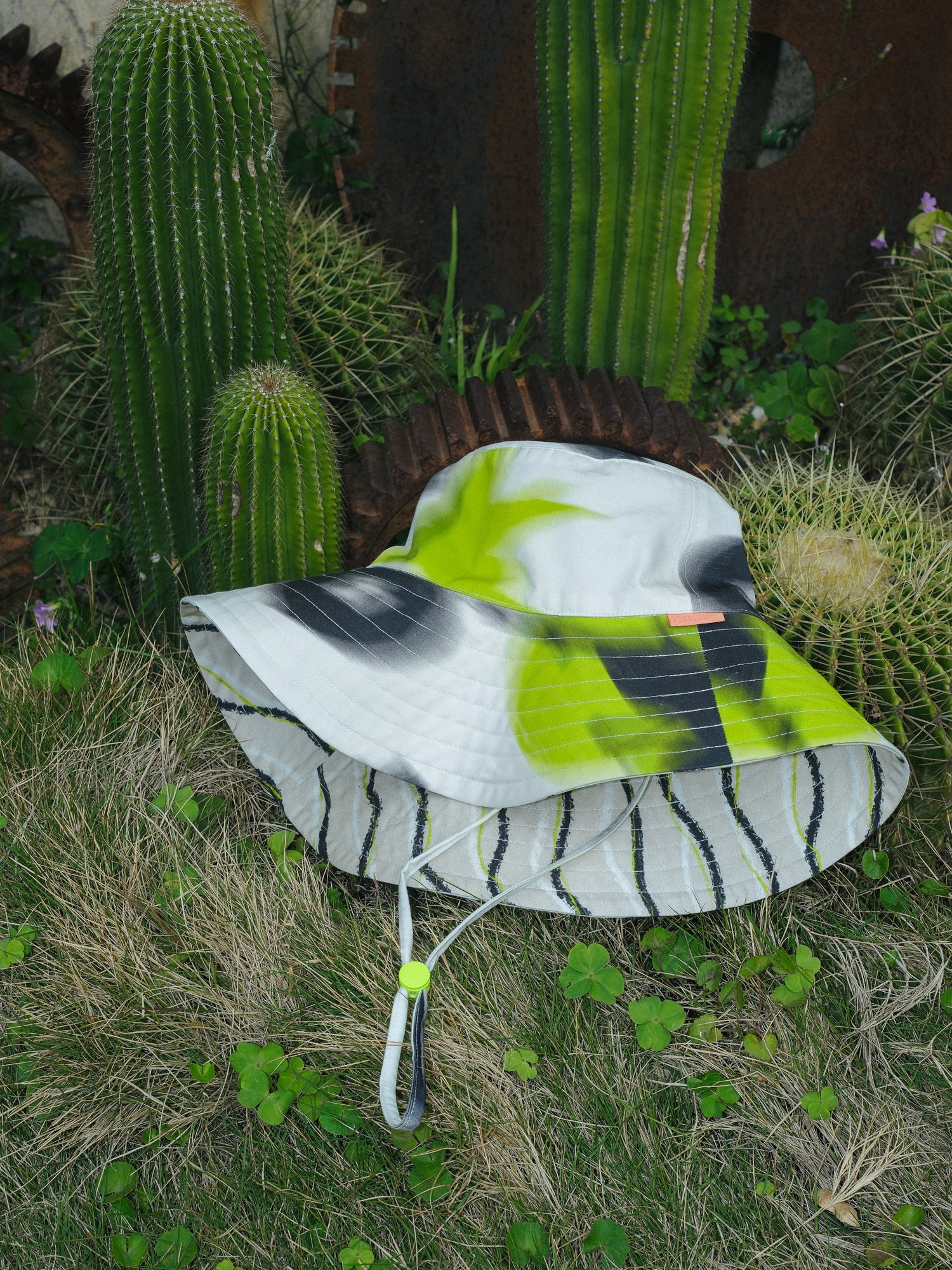 FRIDA x LOST PATTERN "Frida's Dream" Cotton Reversible Sun Hat - Green - LOST PATTERN Hats