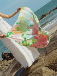"Cartagena" Silk Pocket Square & Large Silk Scarf Set