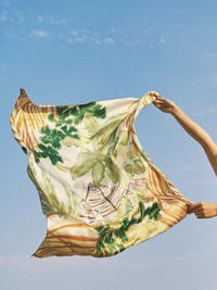"Little Dix Bay" Silk Pocket Square & Large Silk Scarf Set