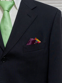 FRIDA X LOST PATTERN "Los Amores De Frida" Silk Pocket Square & Large Silk Scarf Set - Dark Green