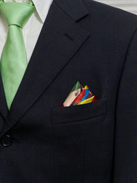 FRIDA X LOST PATTERN "Los Amores De Frida" Silk Pocket Square & Large Silk Scarf Set - Dark Green