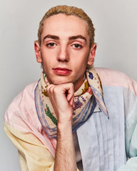 "Neon Tigers" Silk Pocket Square & Silk Bandana Scarf Set