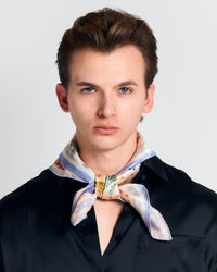 "Neon Tigers" Silk Pocket Square & Silk Bandana Scarf Set