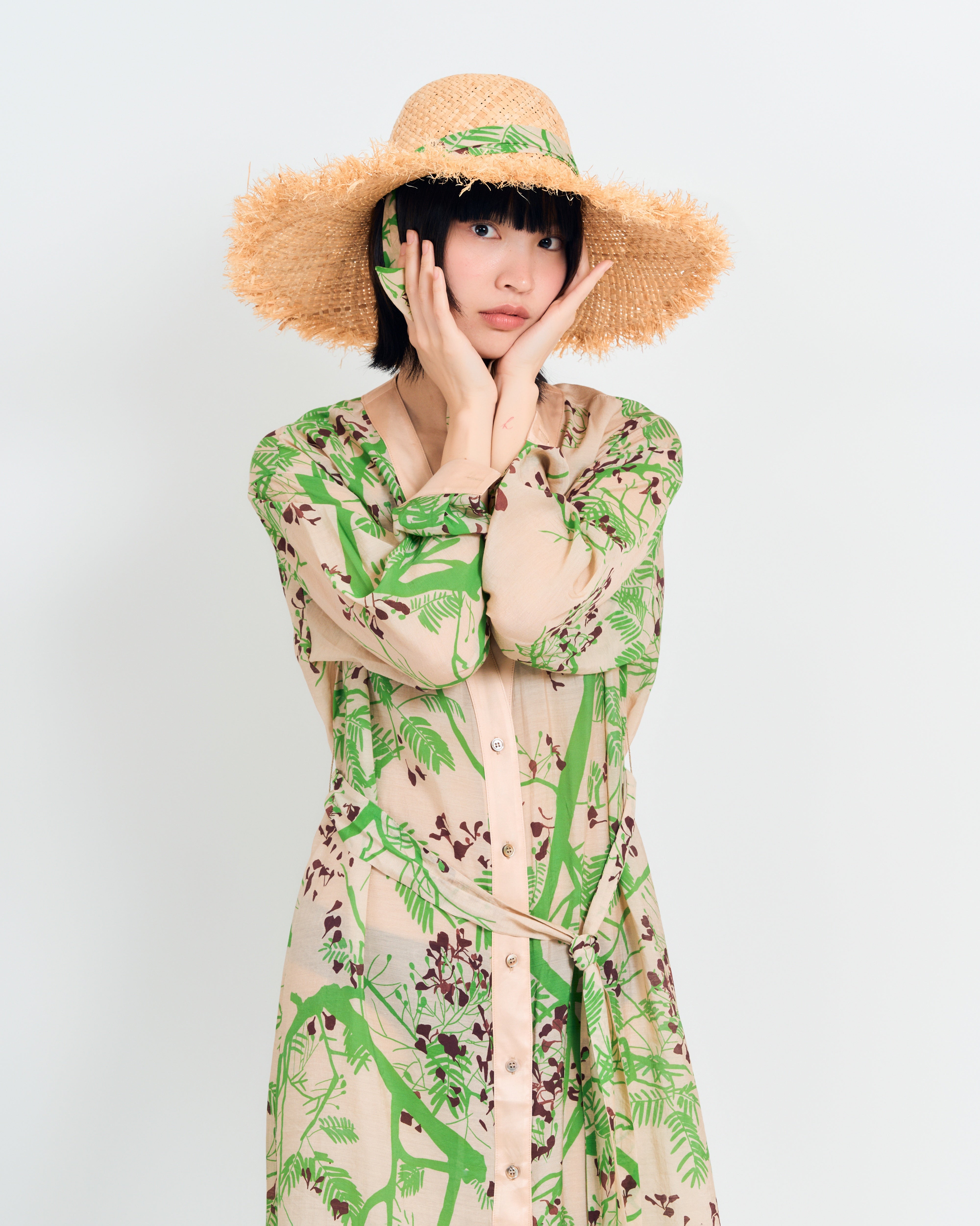 Lost Pattern NYC Coco Dream Belted Kaftan Dress in Green at Nordstrom, Size Large Lost Pattern NYC Coco Dream Belted Kaftan Dress in Green at Nordstrom, Size Large