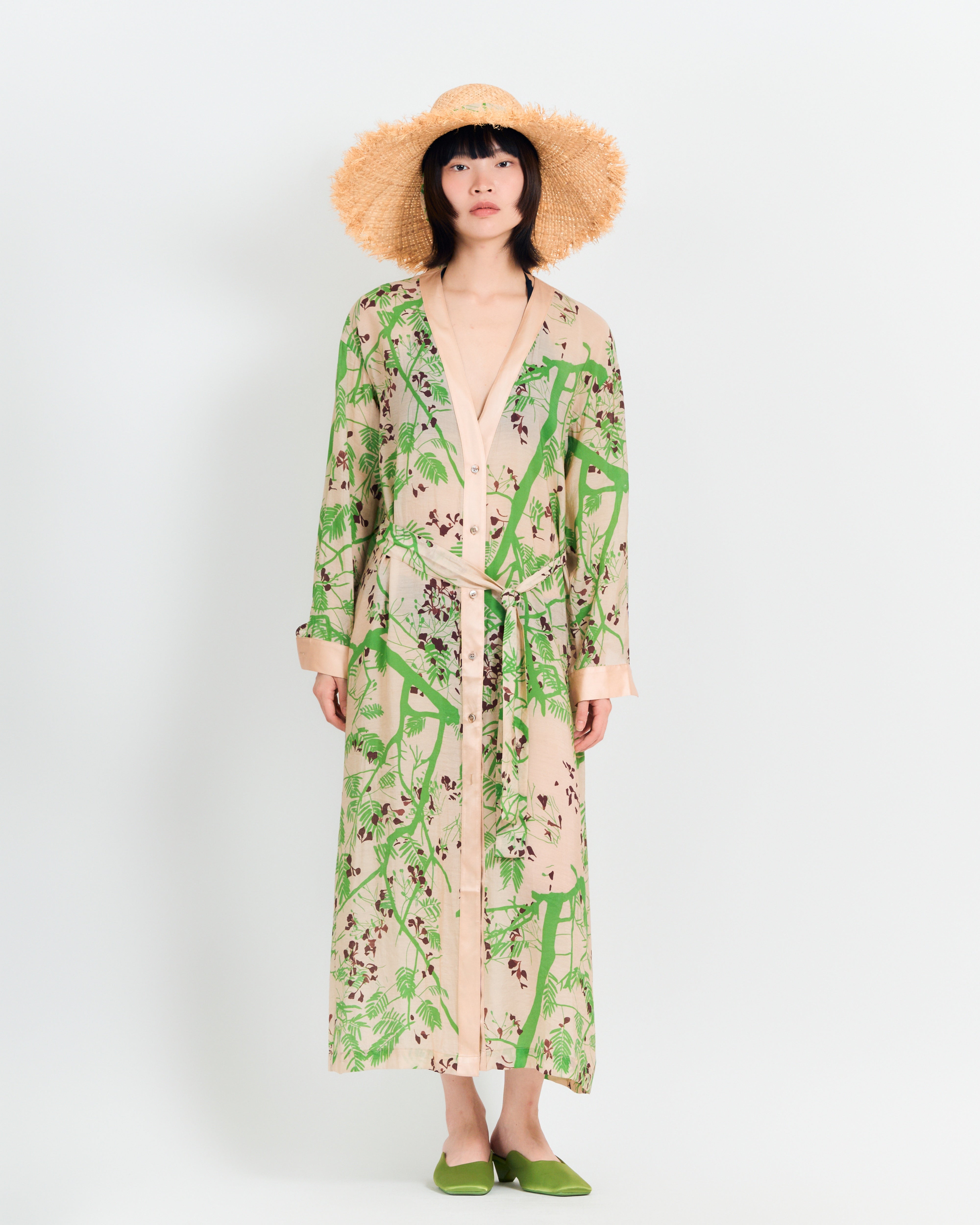 Lost Pattern NYC Coco Dream Belted Kaftan Dress in Green at Nordstrom, Size Large Lost Pattern NYC Coco Dream Belted Kaftan Dress in Green at Nordstrom, Size Large