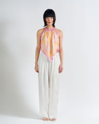 “Coco Dream” Halter Scarf Top - Yellow