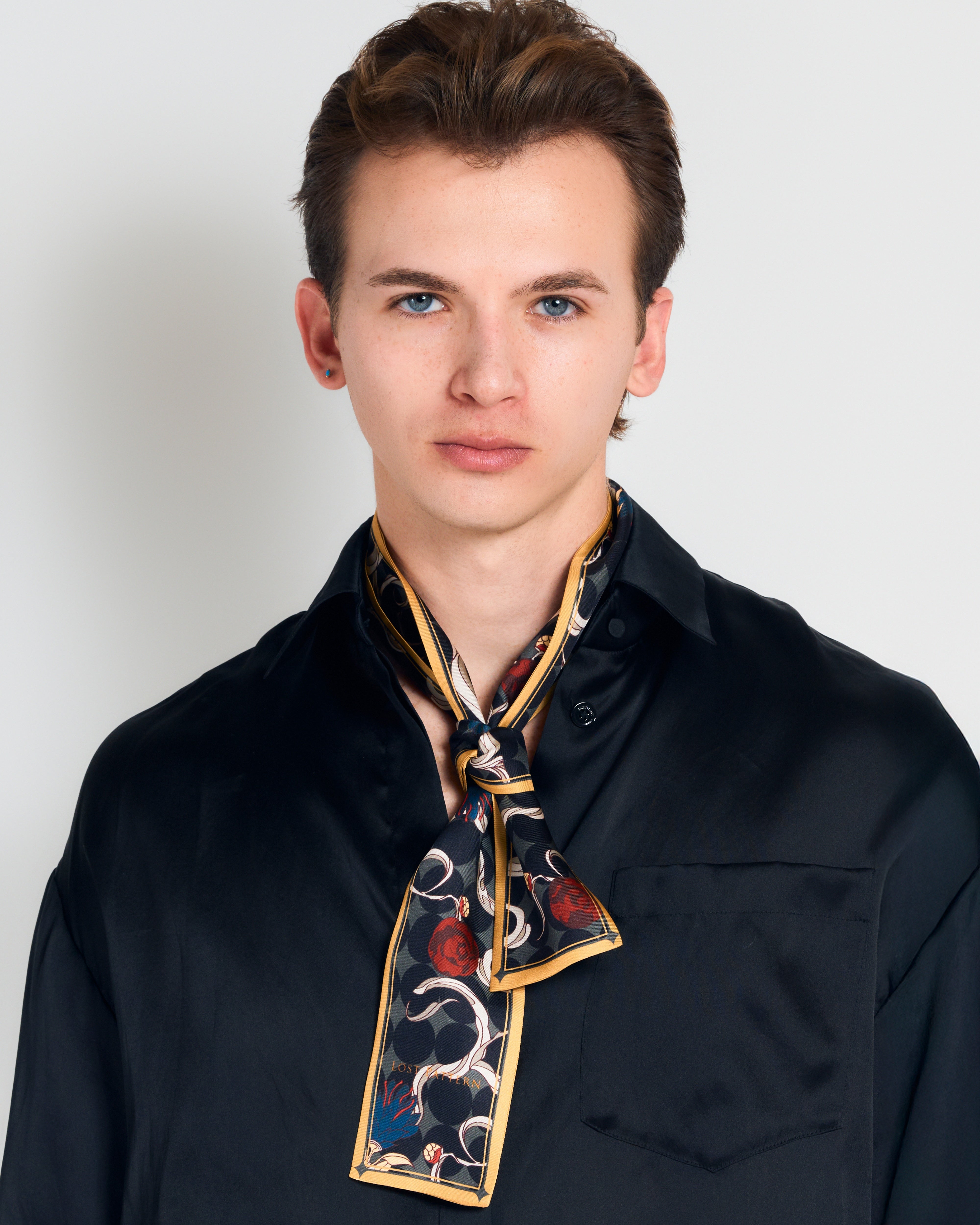 Silk Twill Neck Bow - Black Silk Twill Neck Bow - Black