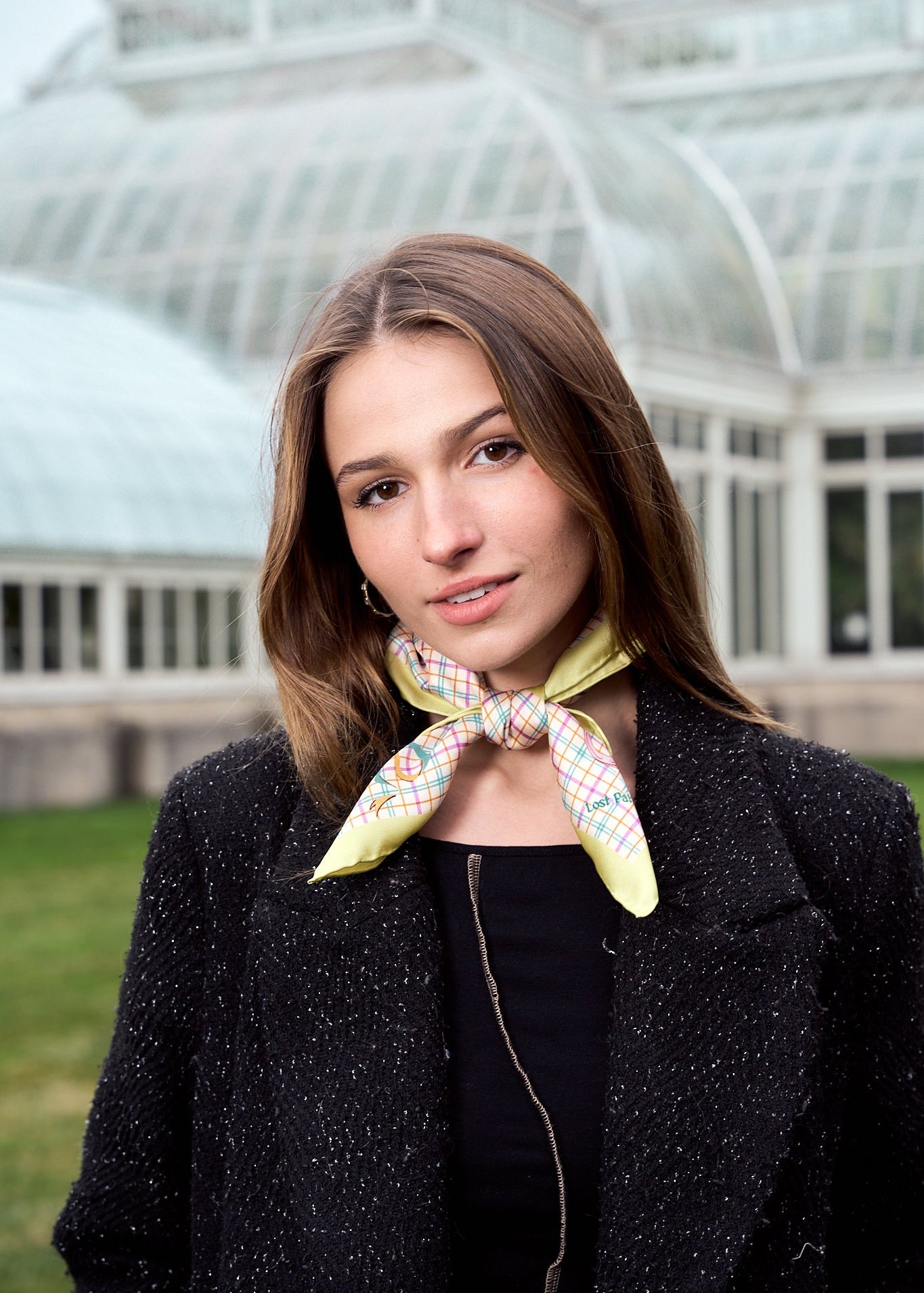 "Pop Pony" Silk Bandana - Yellow