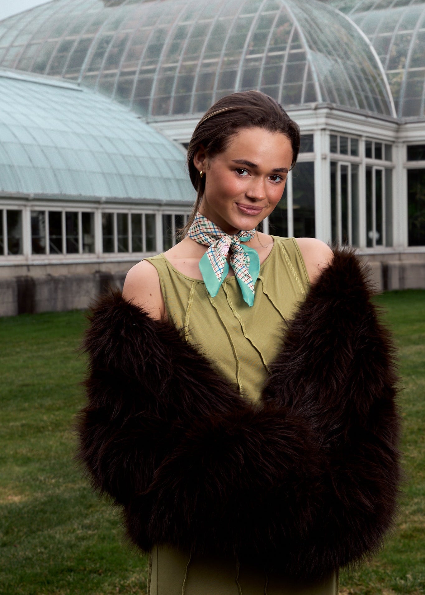 "Pop Pony" Silk Bandana - Lake Blue