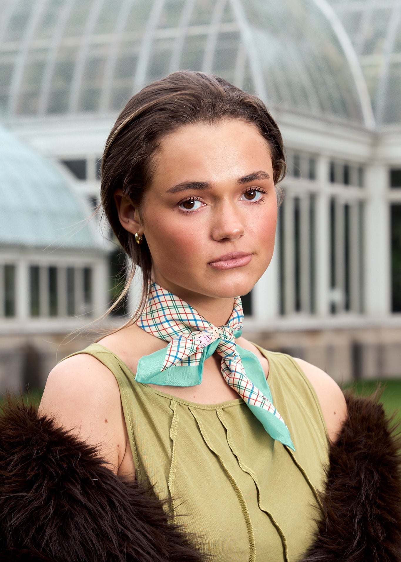 "Pop Pony" Silk Bandana - Lake Blue