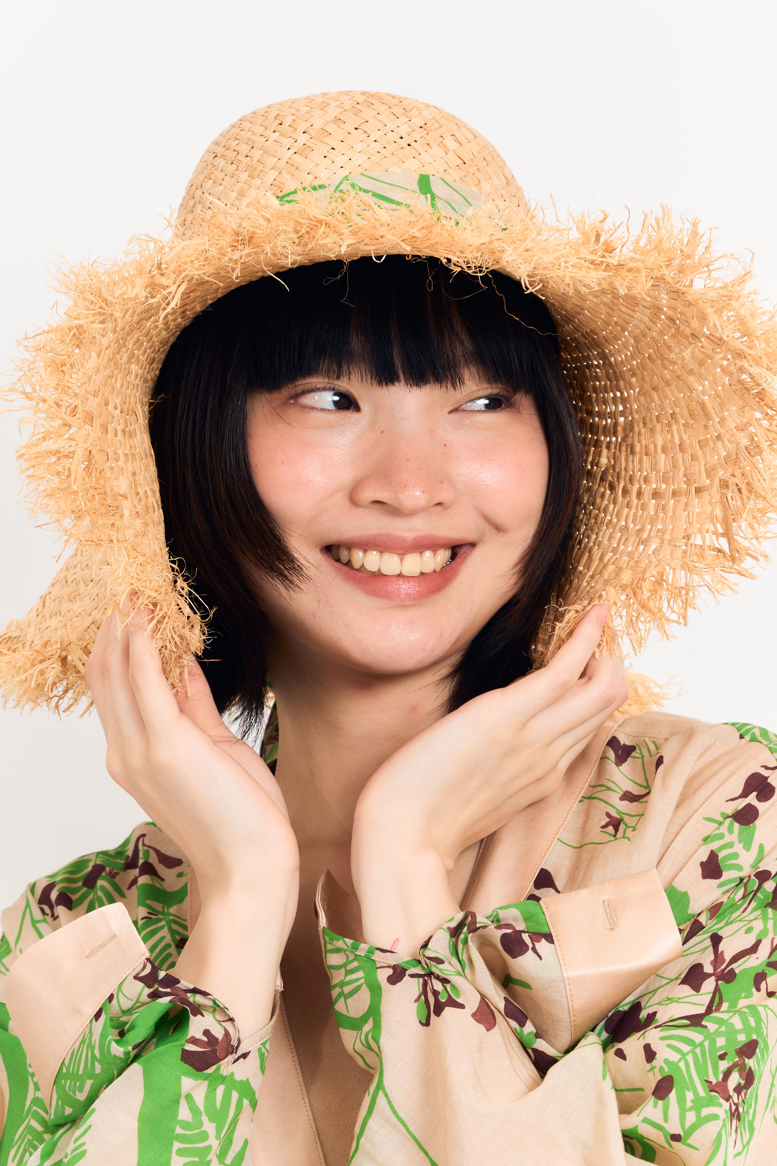 "Coco Dream" Straw Hat with Ribbon Tie