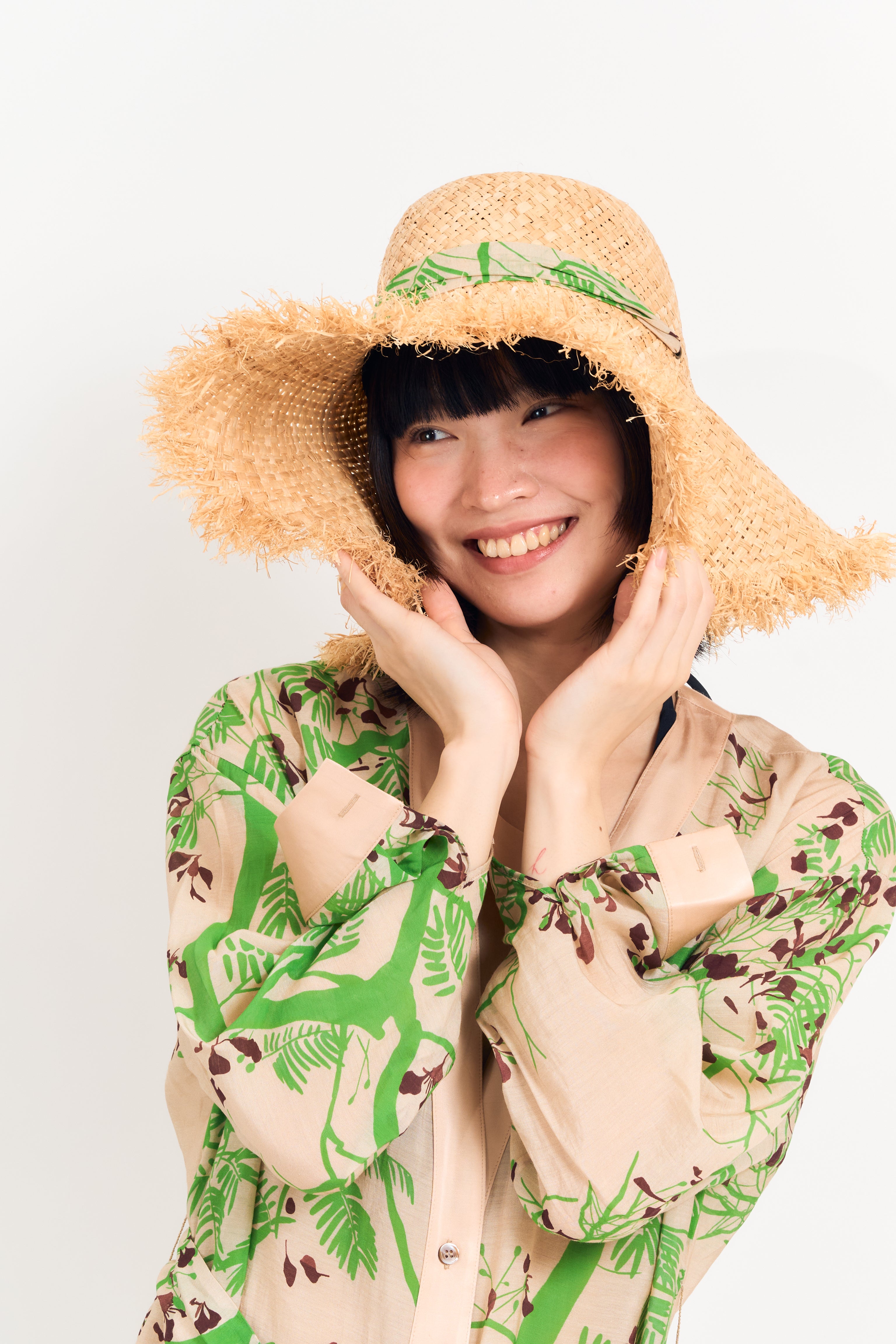 "Coco Dream" Straw Hat with Ribbon Tie