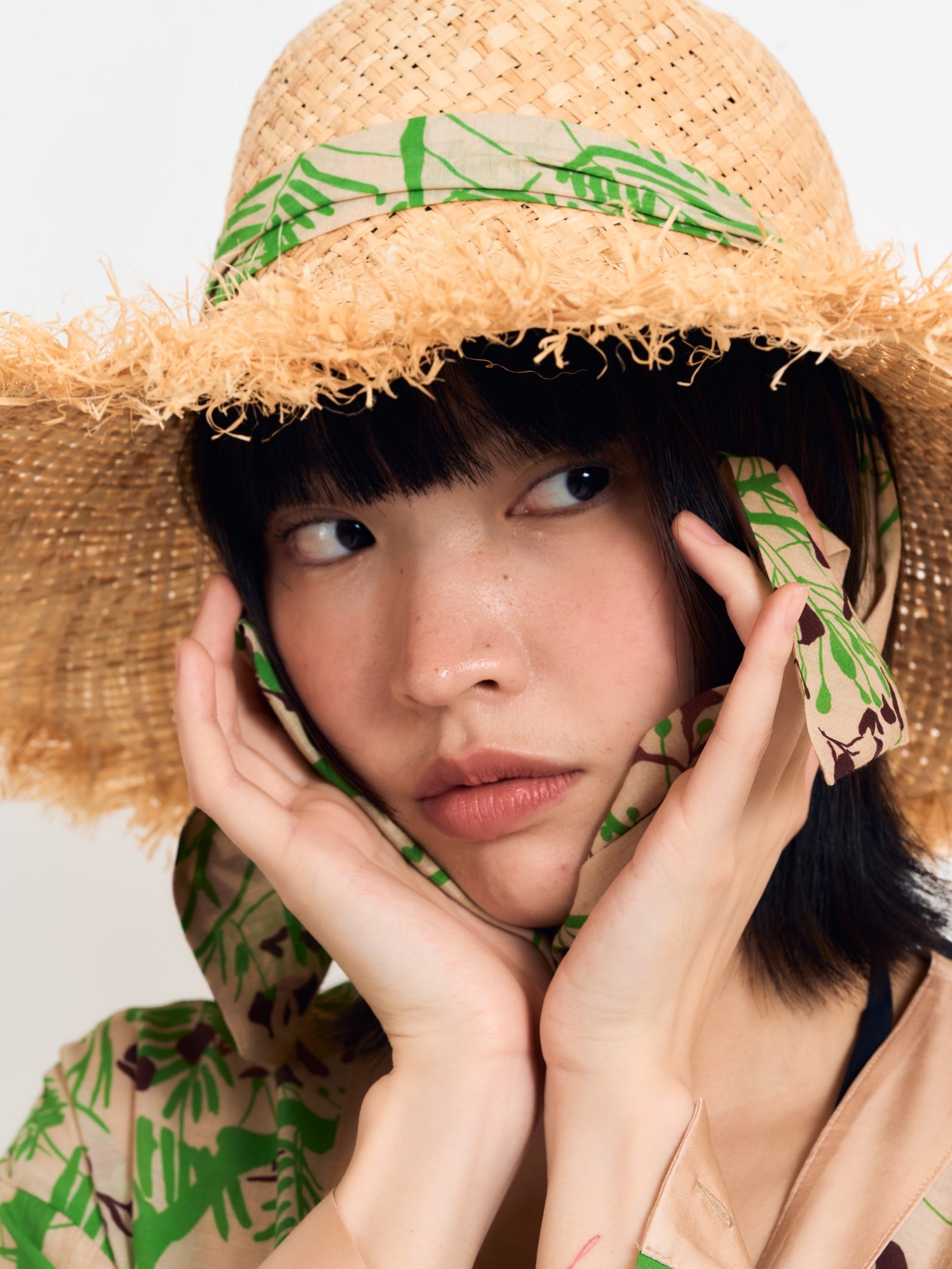 "Coco Dream" Straw Hat with Ribbon Tie
