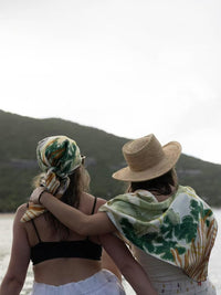 "Little Dix Bay" Large Silk Scarf