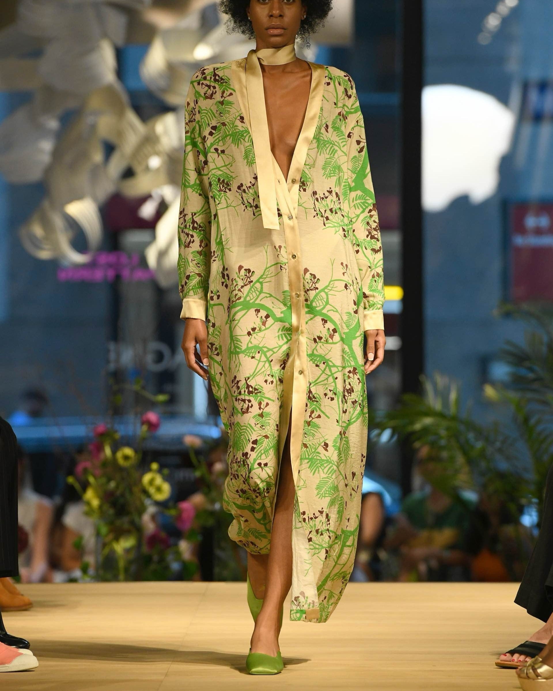 Lost Pattern NYC Coco Dream Belted Kaftan Dress in Green at Nordstrom, Size Large Lost Pattern NYC Coco Dream Belted Kaftan Dress in Green at Nordstrom, Size Large