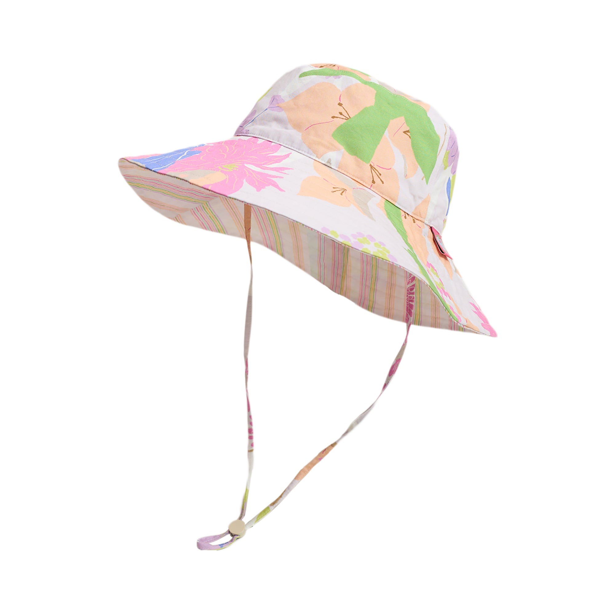 FRIDA x LOST PATTERN "Frida's Garden" Cotton Reversible Sun Hat - Pink - Pink - LOST PATTERN Hats