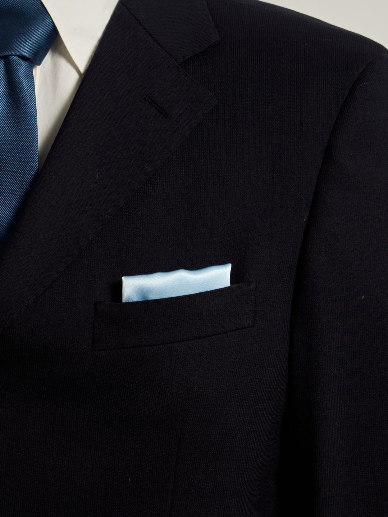 "Dapper Fold" Silk Pocket Square - Light Blue