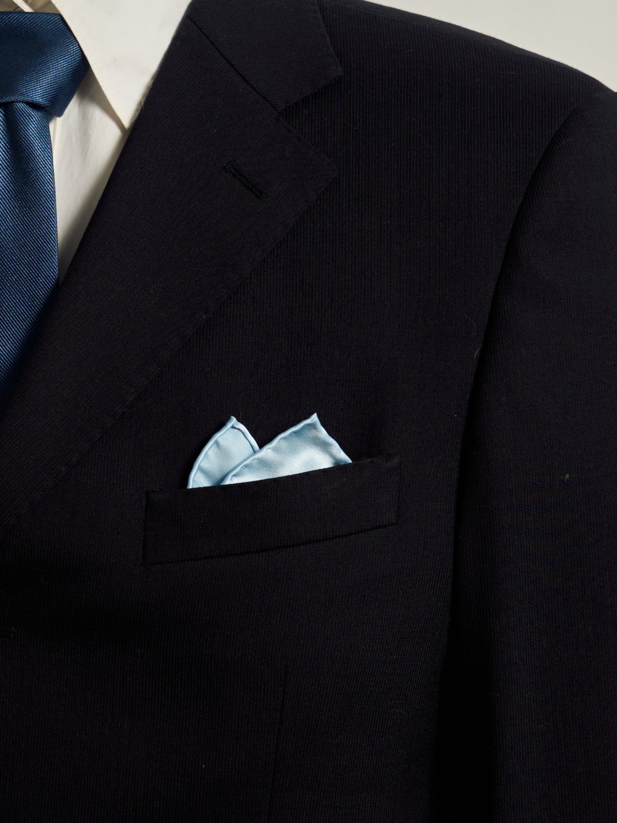 "Dapper Fold" Silk Pocket Square - Light Blue