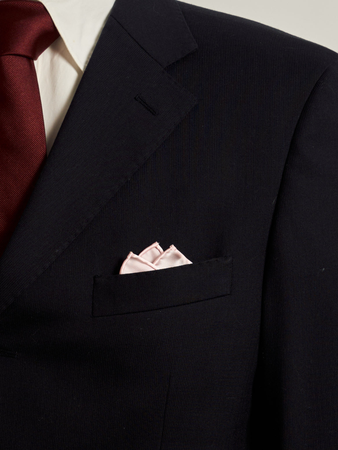 "Dapper Fold" Silk Pocket Square - Light Pink - Pink - LOST PATTERN Silk Pocket Square