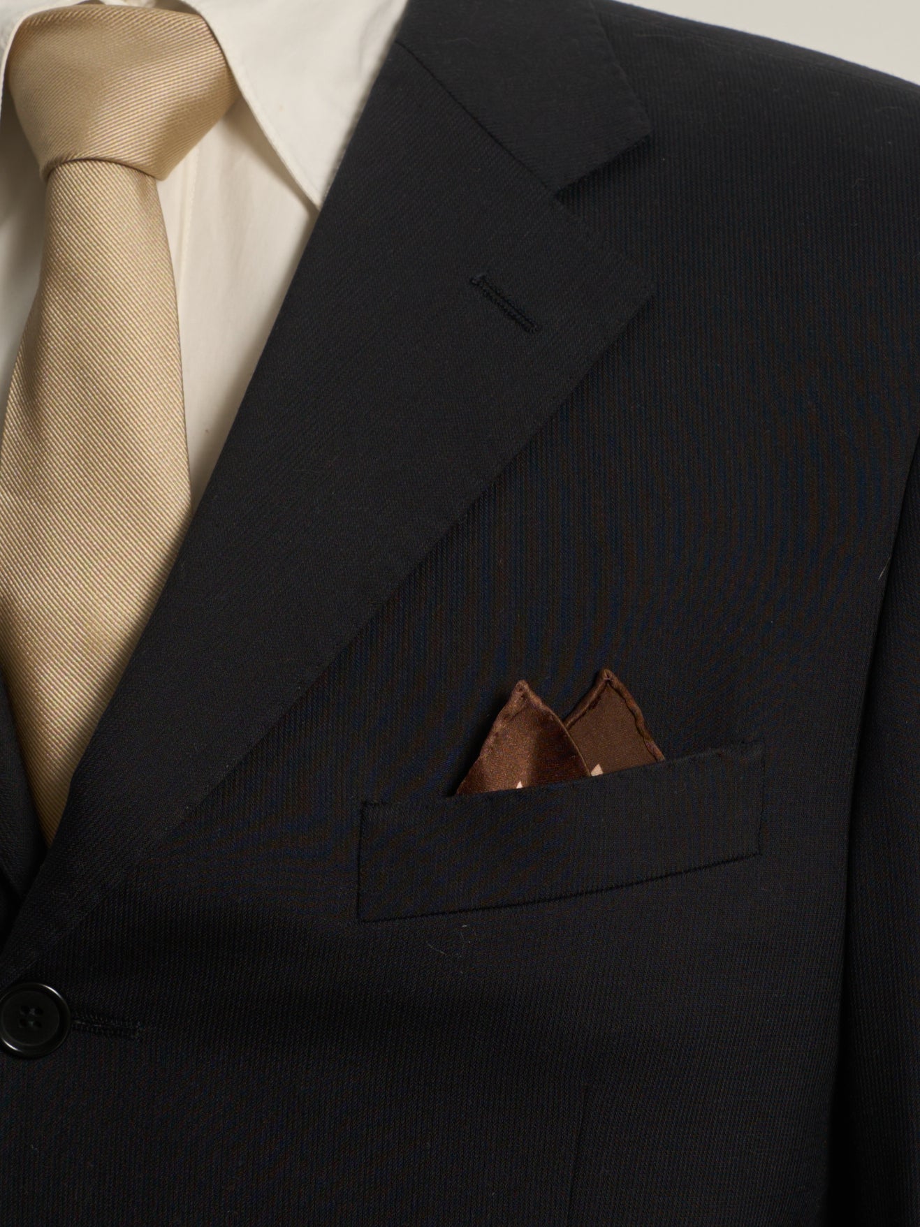 "Checkerboard" Silk Pocket Square - Coffee