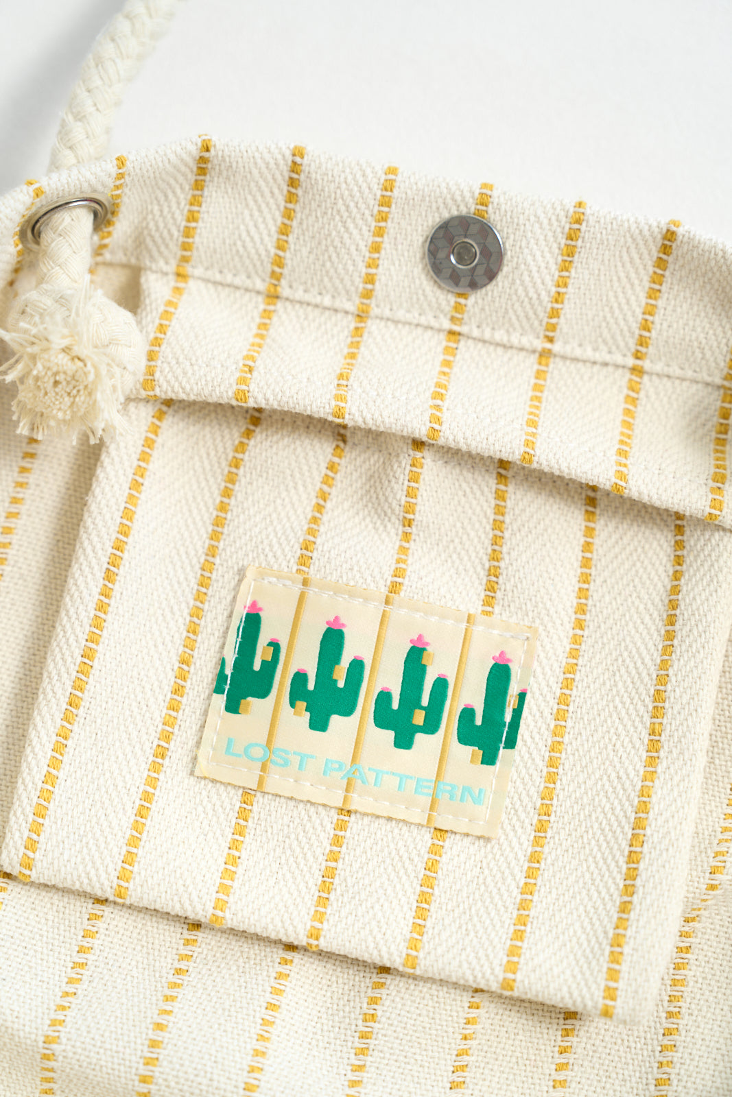 "La Isla" Large Canvas Tote Bag - Yellow