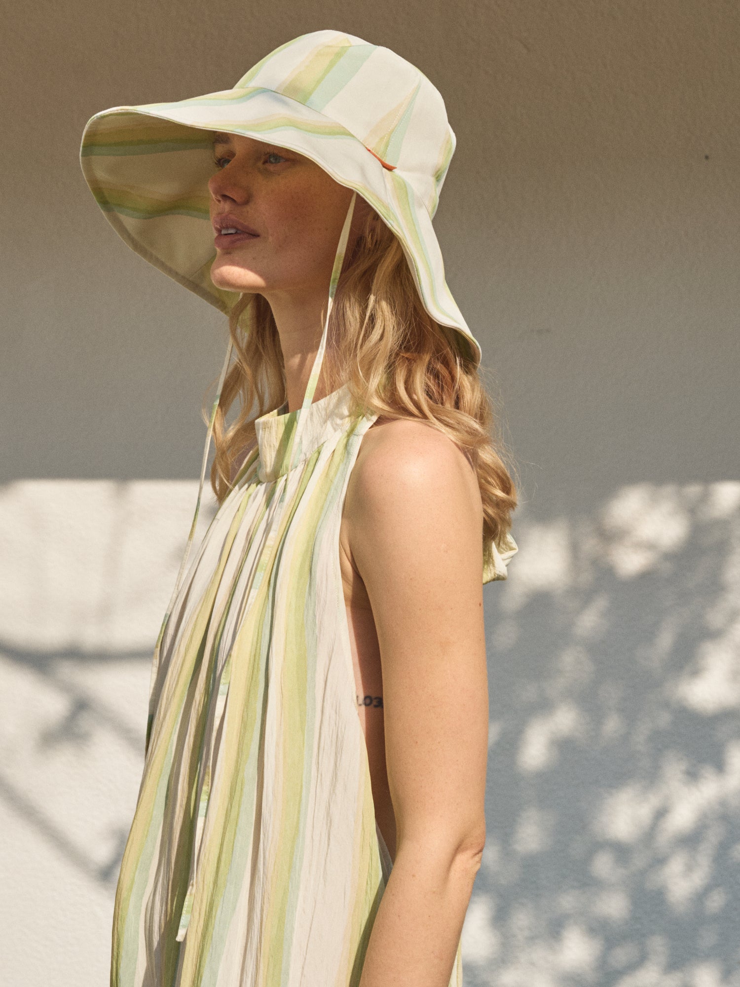 “Ethereal Mirage" Reversible Sun Hat - Sage