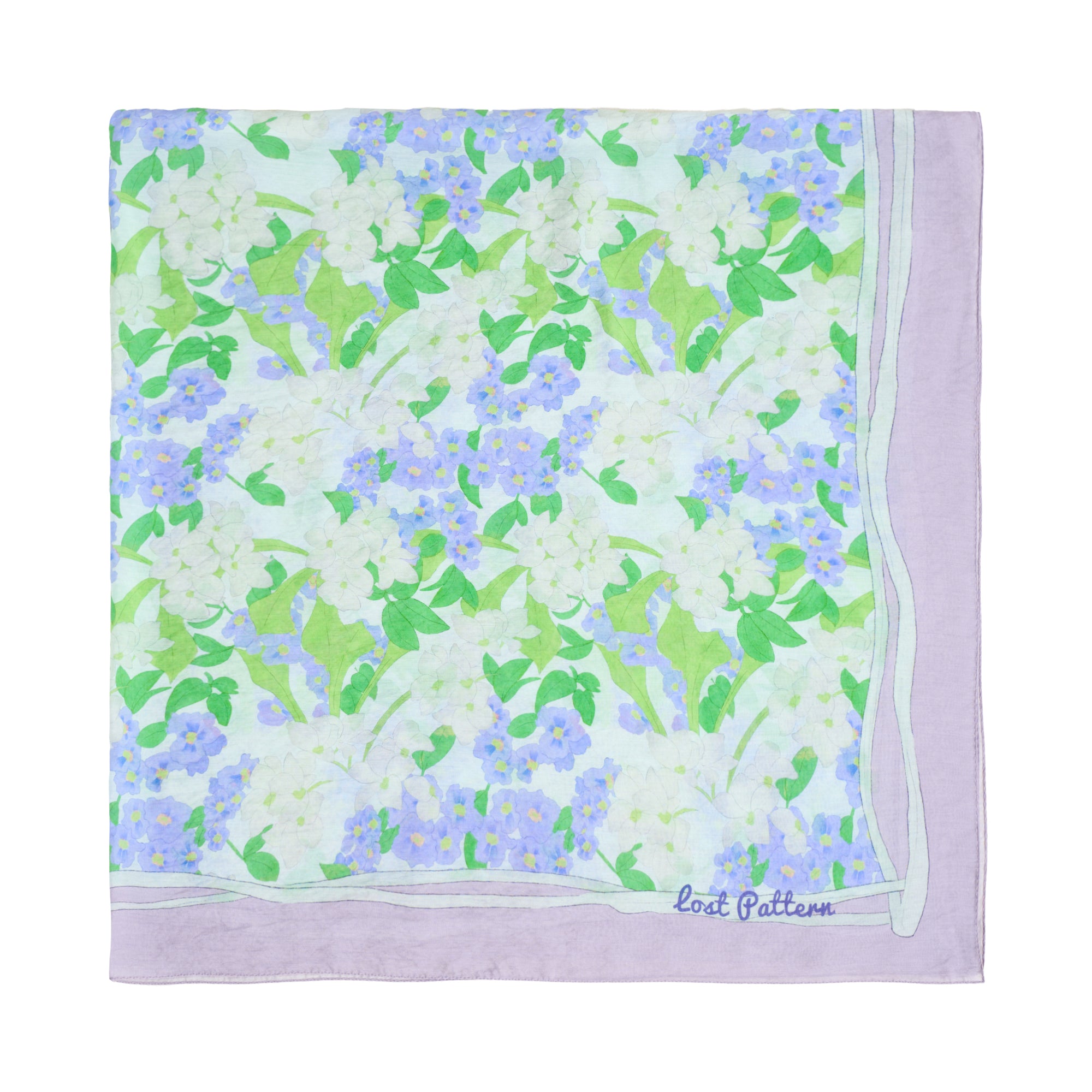 "Rosebay" Beach Sarong Wrap  - Green & Purple