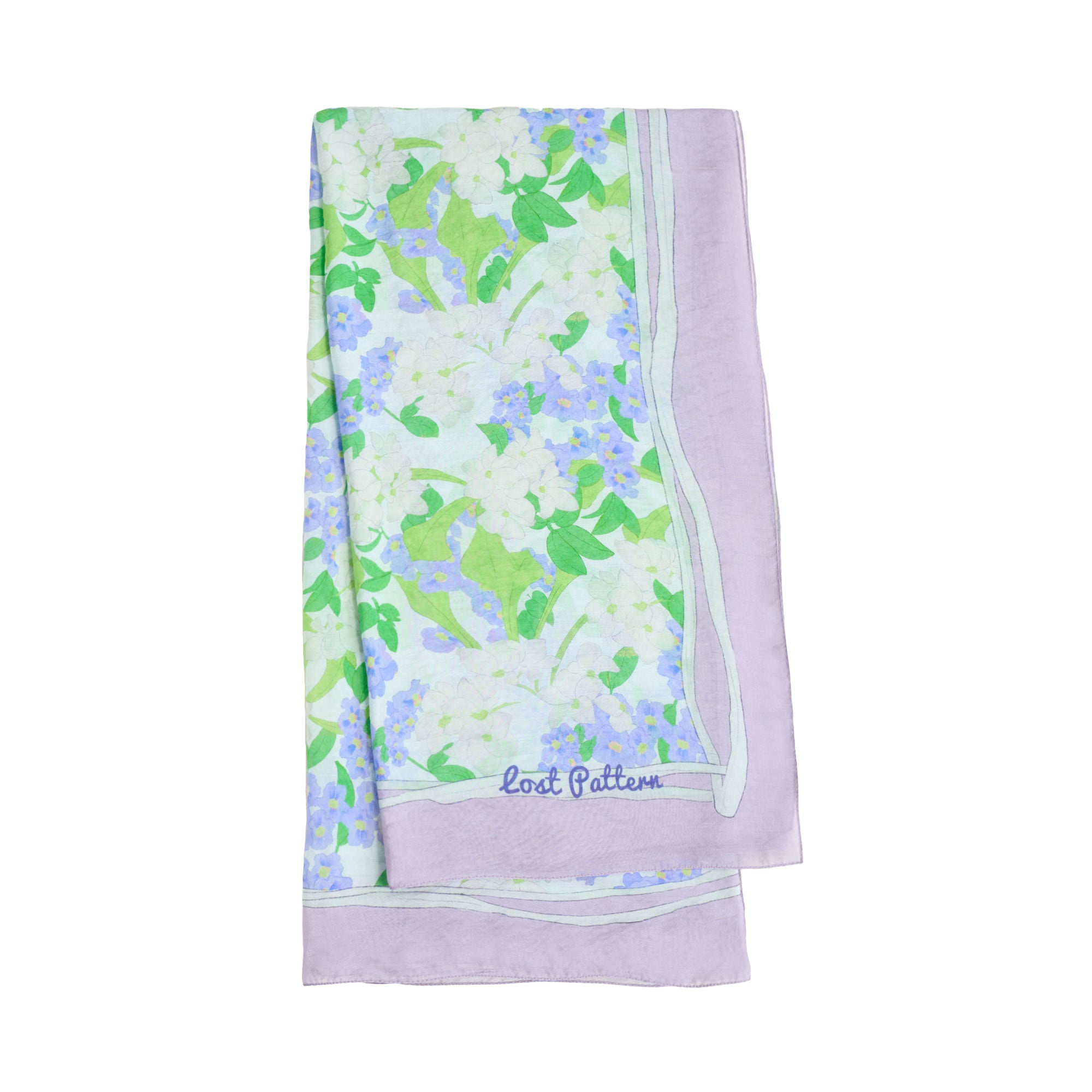 "Rosebay" Beach Sarong Wrap  - Green & Purple