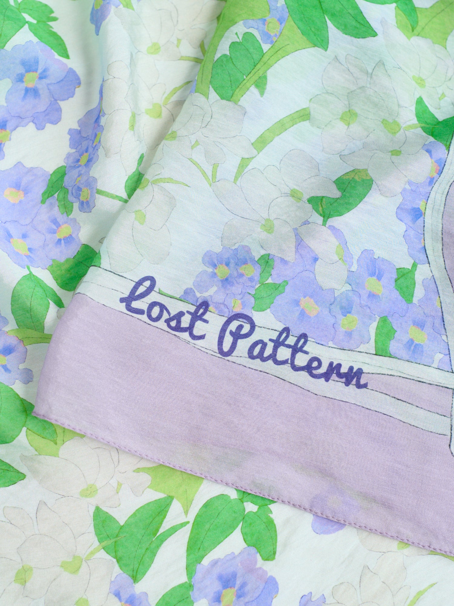 "Rosebay" Beach Sarong Wrap  - Green & Purple
