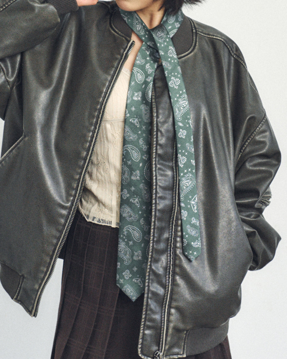 “Paisley" Silk Jacquard Tie - Green