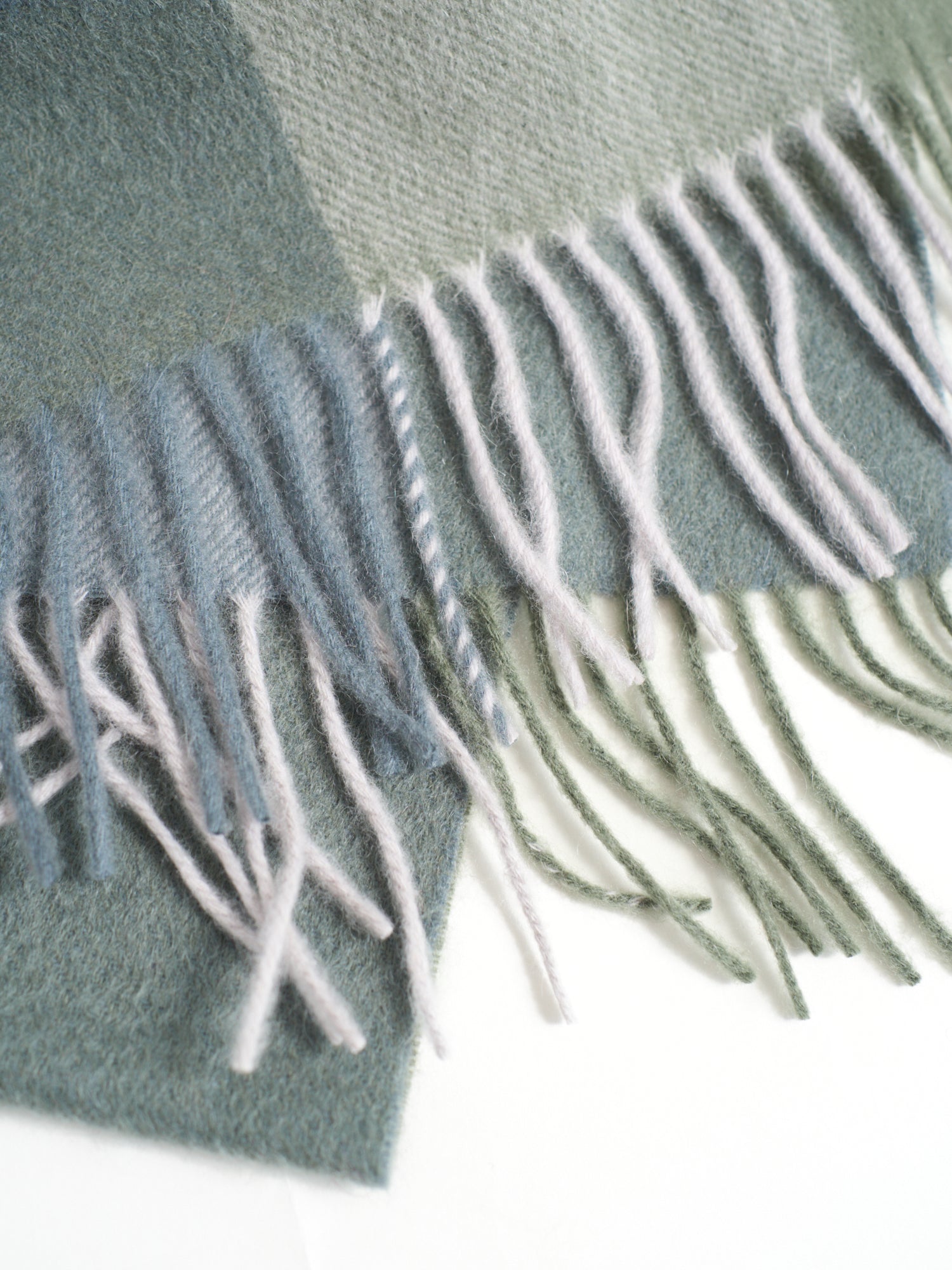 "Plaid" Cashmere Scarf - Green