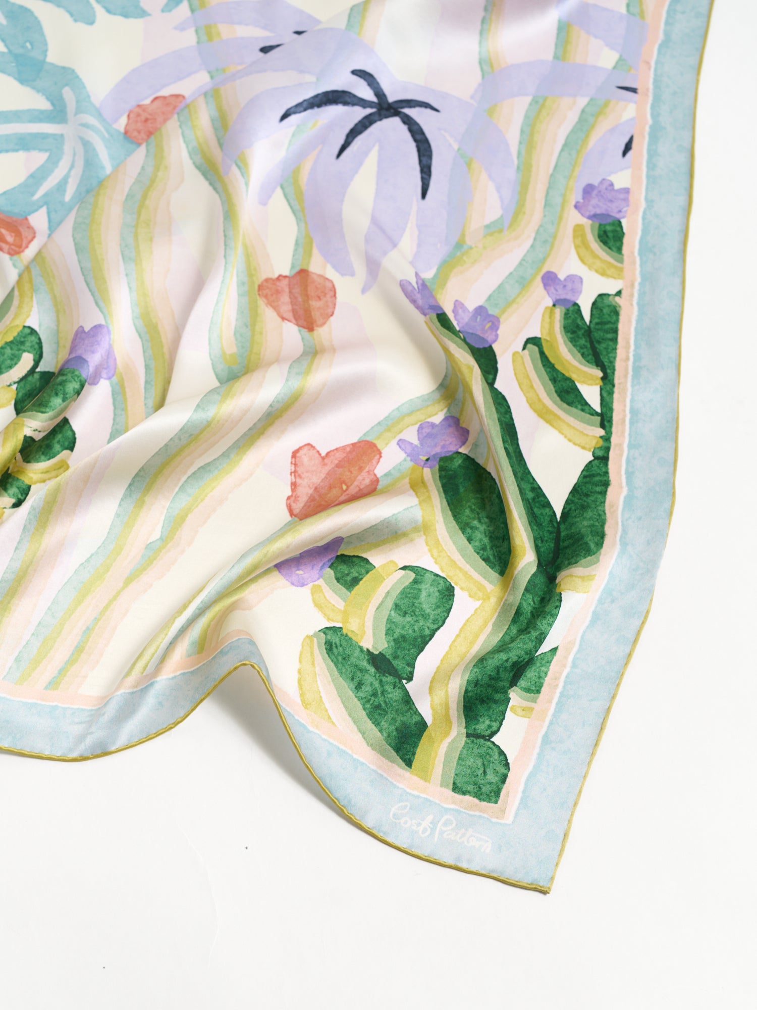"Ethereal Mirage" Large Silk Scarf - Pastel