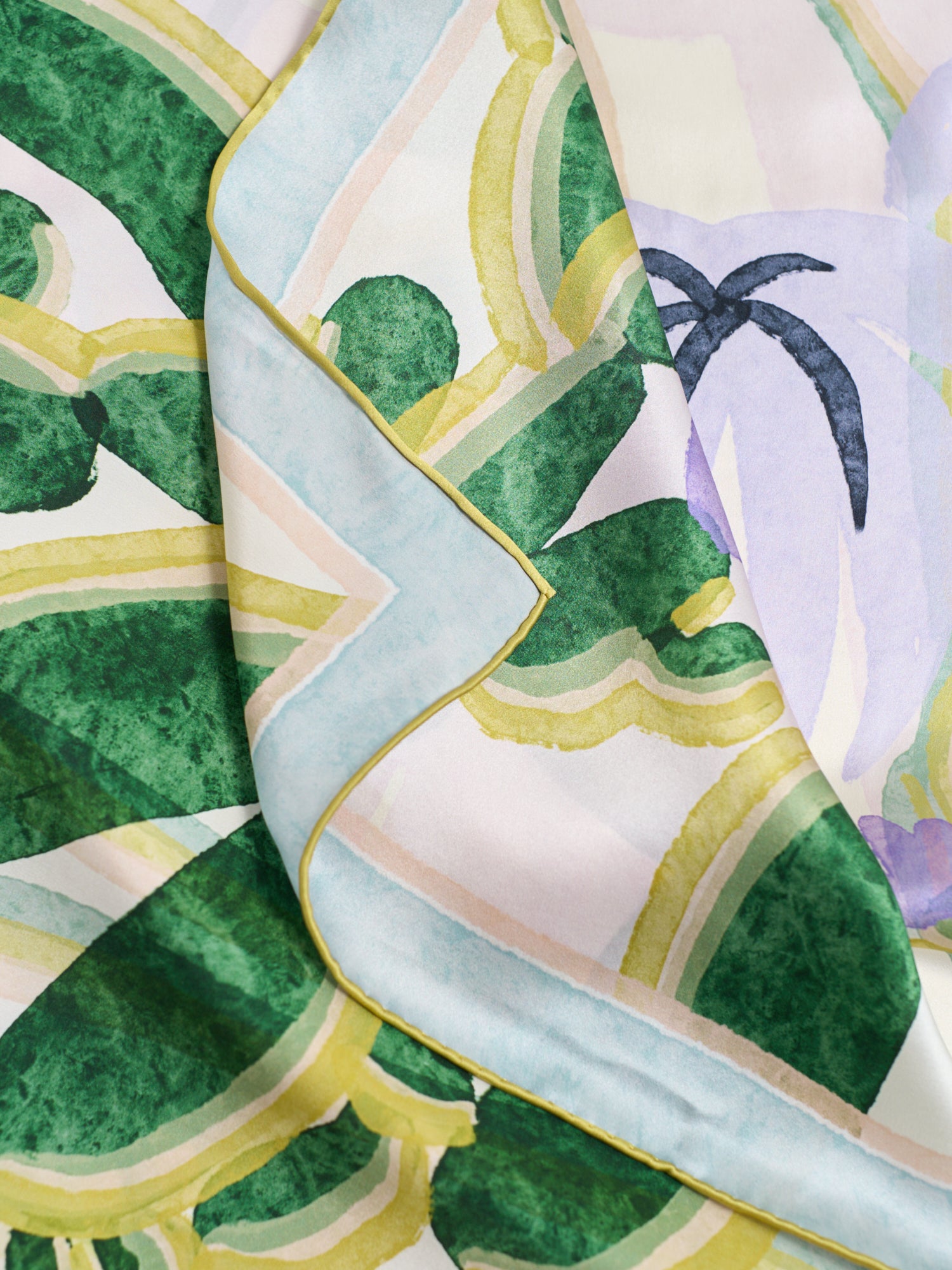 "Ethereal Mirage" Large Silk Scarf - Pastel