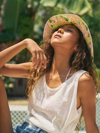 "Le Jardin" Reversible Sun Hat - Green