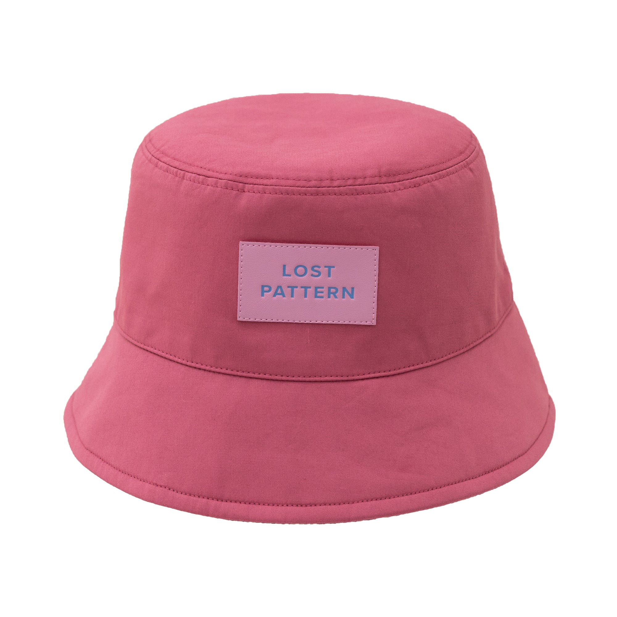"Forest" Cotton Reversible Bucket Hat - Rose Red - Rose red - LOST PATTERN