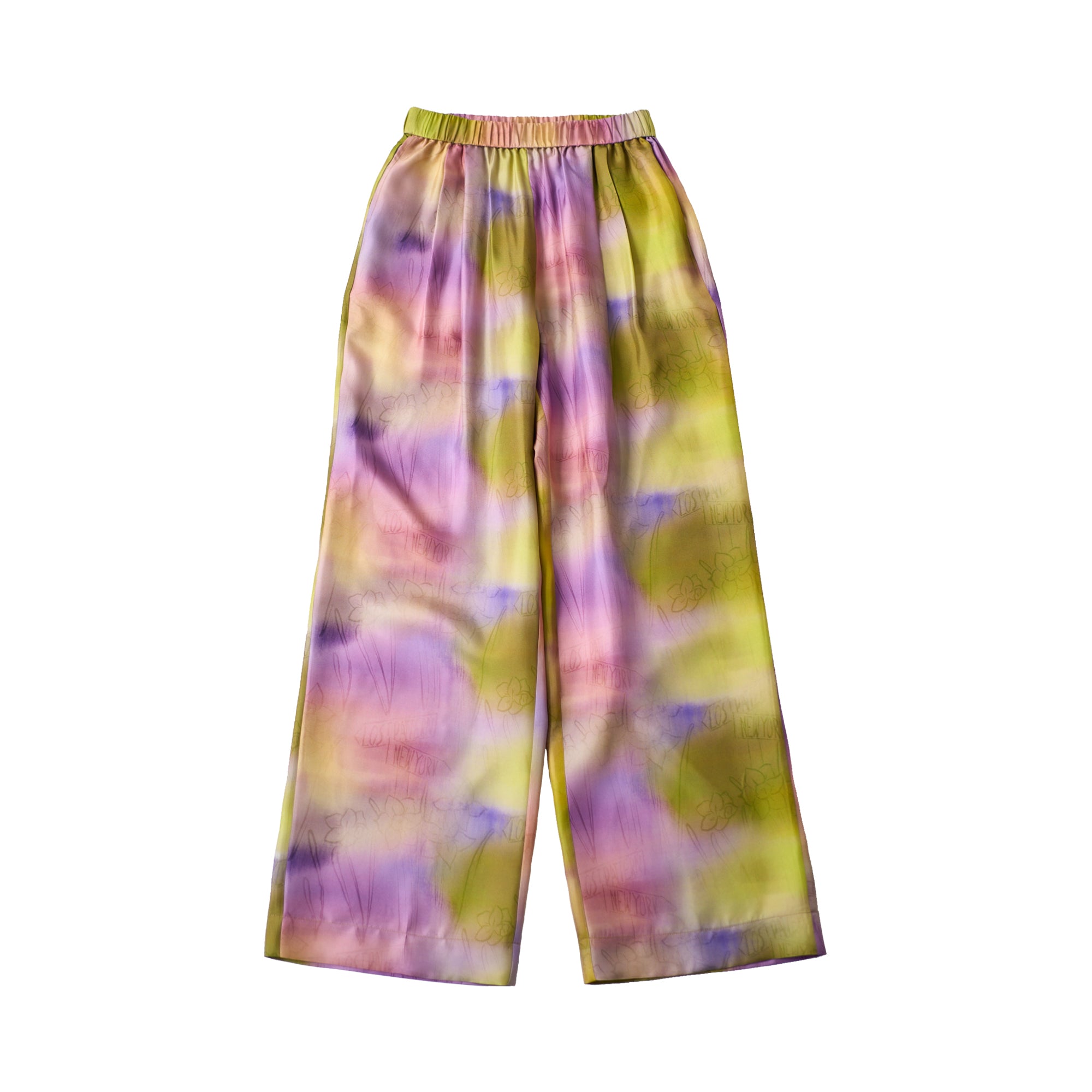 "Brooklyn" Silk Wide Leg Pants - Pink - Pink / S - LOST PATTERN Pants