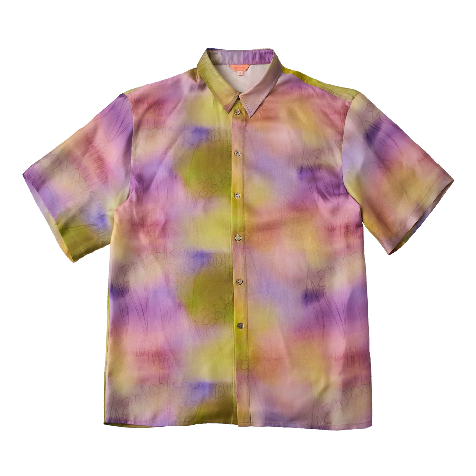 "Brooklyn" Oversized Silk Hawaii Shirt - Pink - Pink / XS - LOST PATTERN Shirt