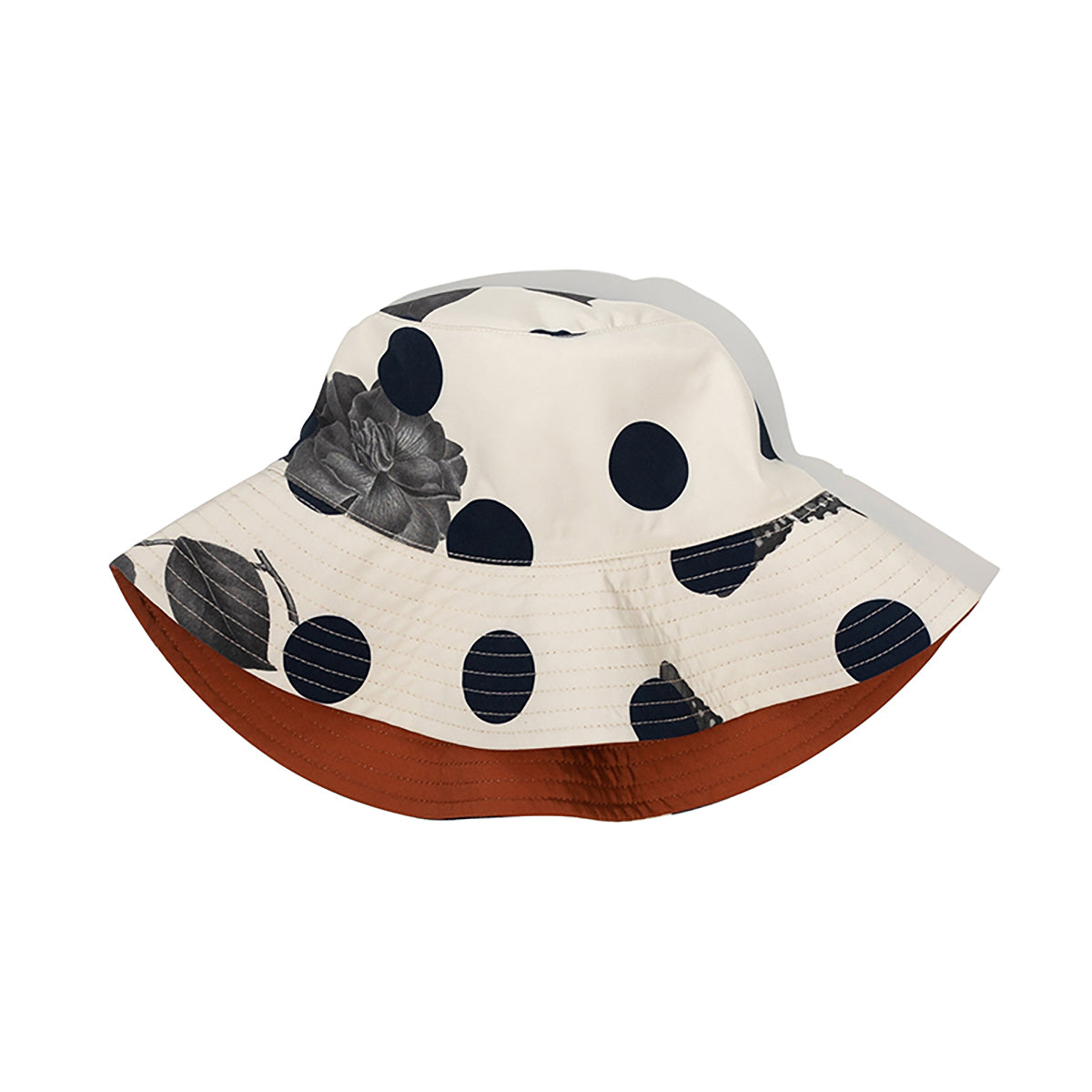 “Noir Floral” Reversible Bucket Hat - Black - LOST PATTERN Hats