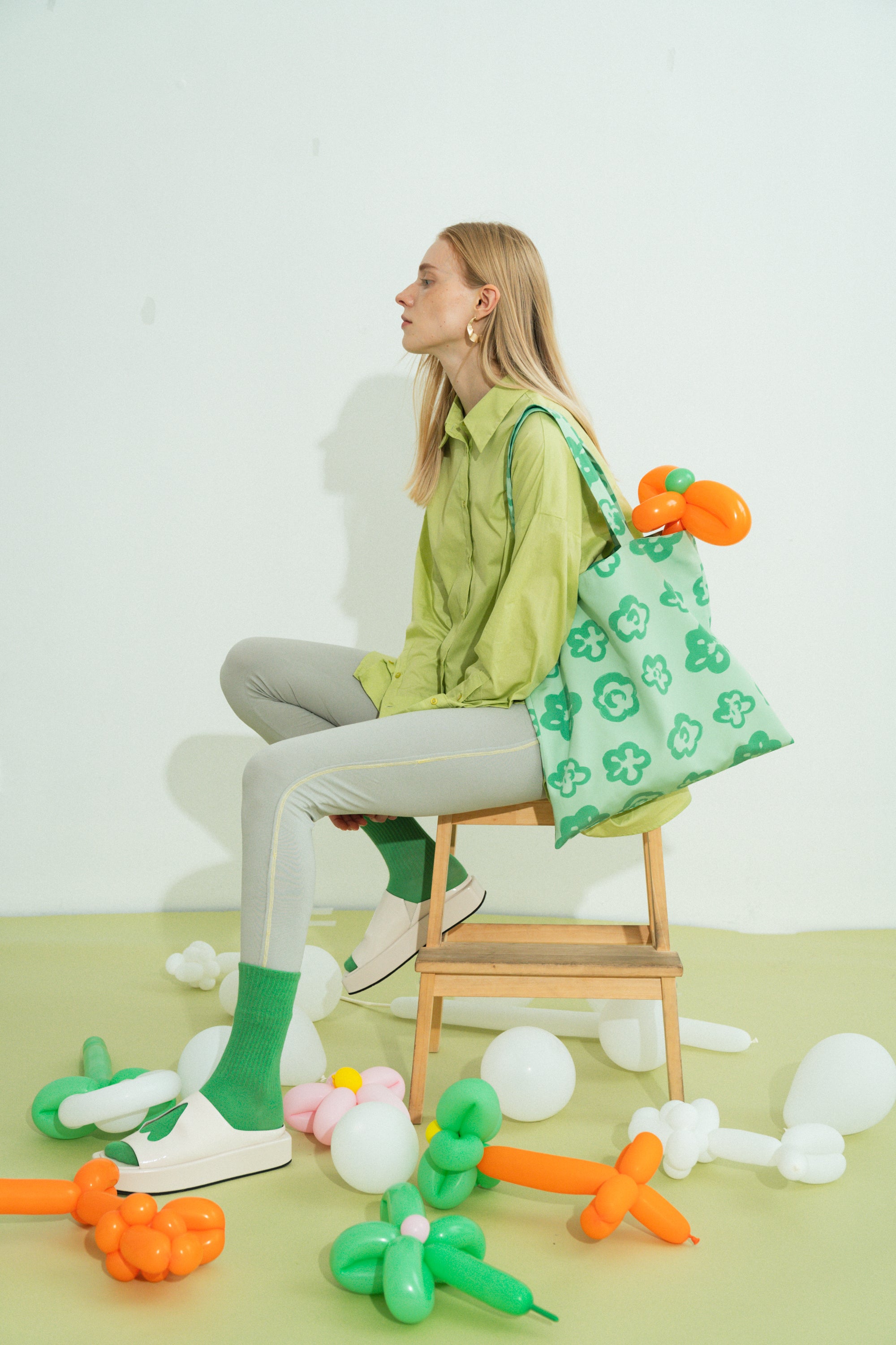 "Day Dream" Tote Bag - Summer Green - LOST PATTERN Tote Bag