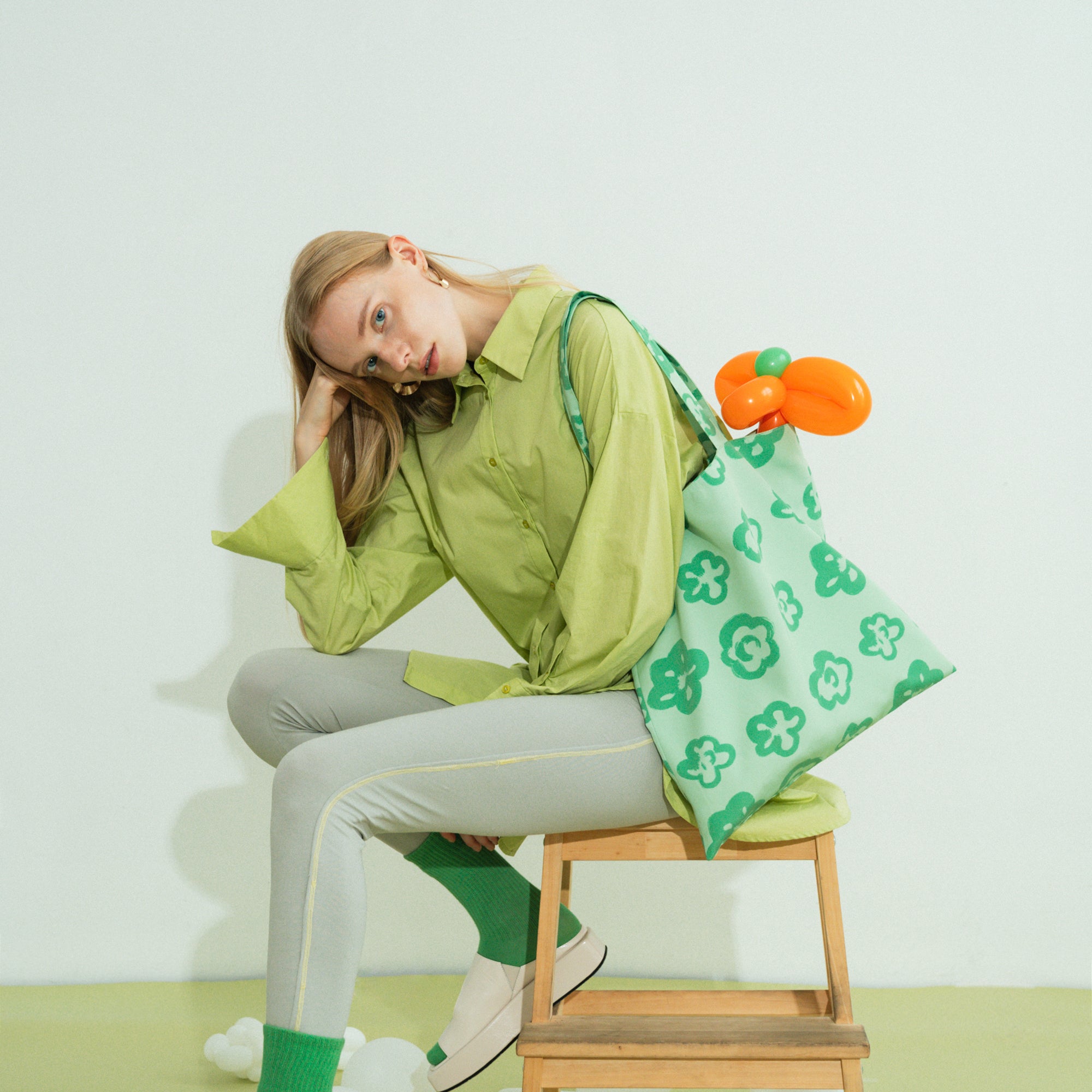 "Day Dream" Tote Bag - Summer Green - LOST PATTERN Tote Bag