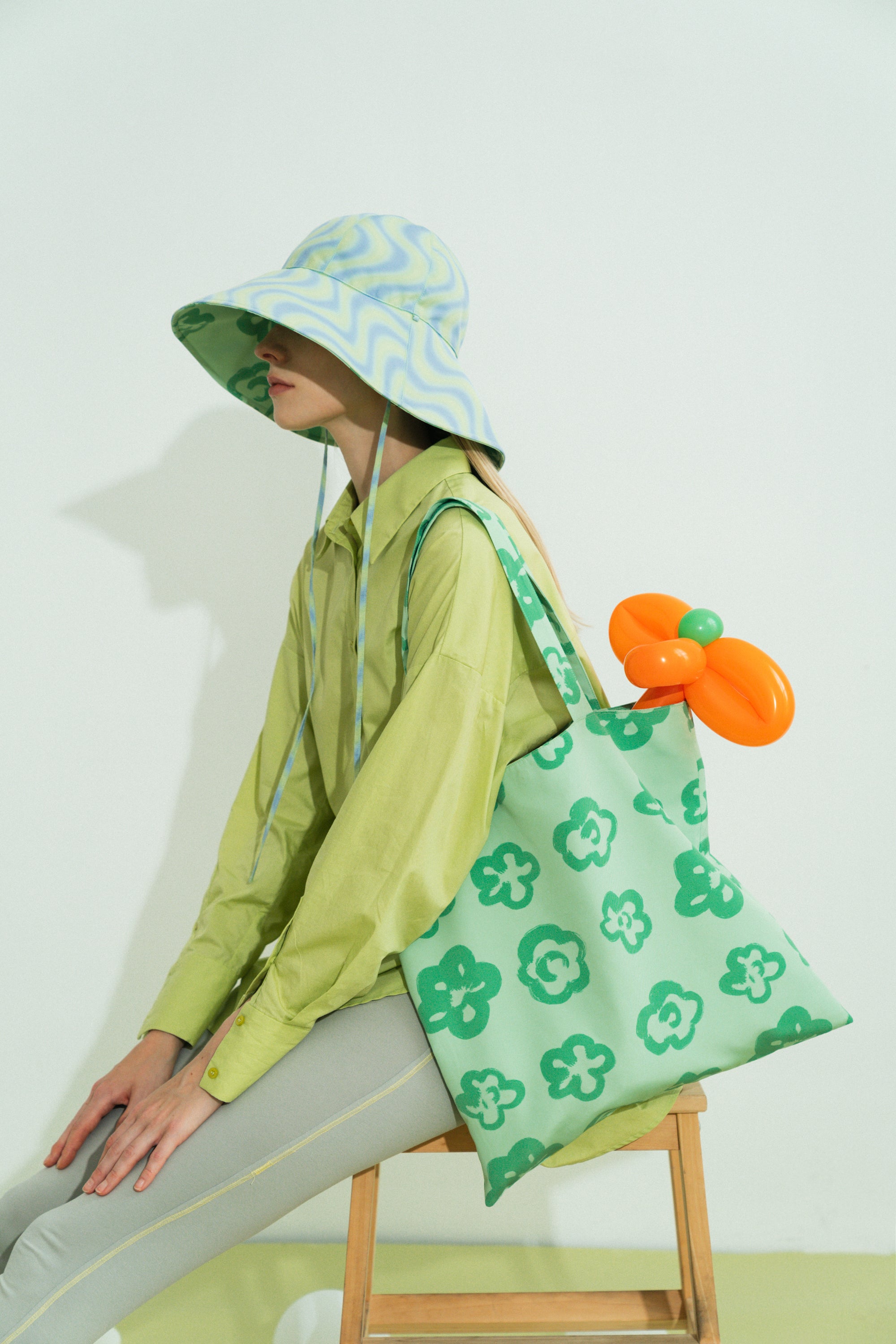 "Day Dream" Tote Bag - Summer Green - LOST PATTERN Tote Bag