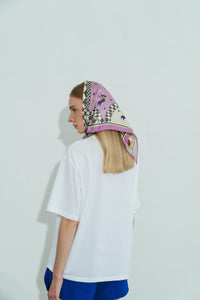 "Journey" Silk Scarf by SHANTALL LACAYO - Lavender Pink