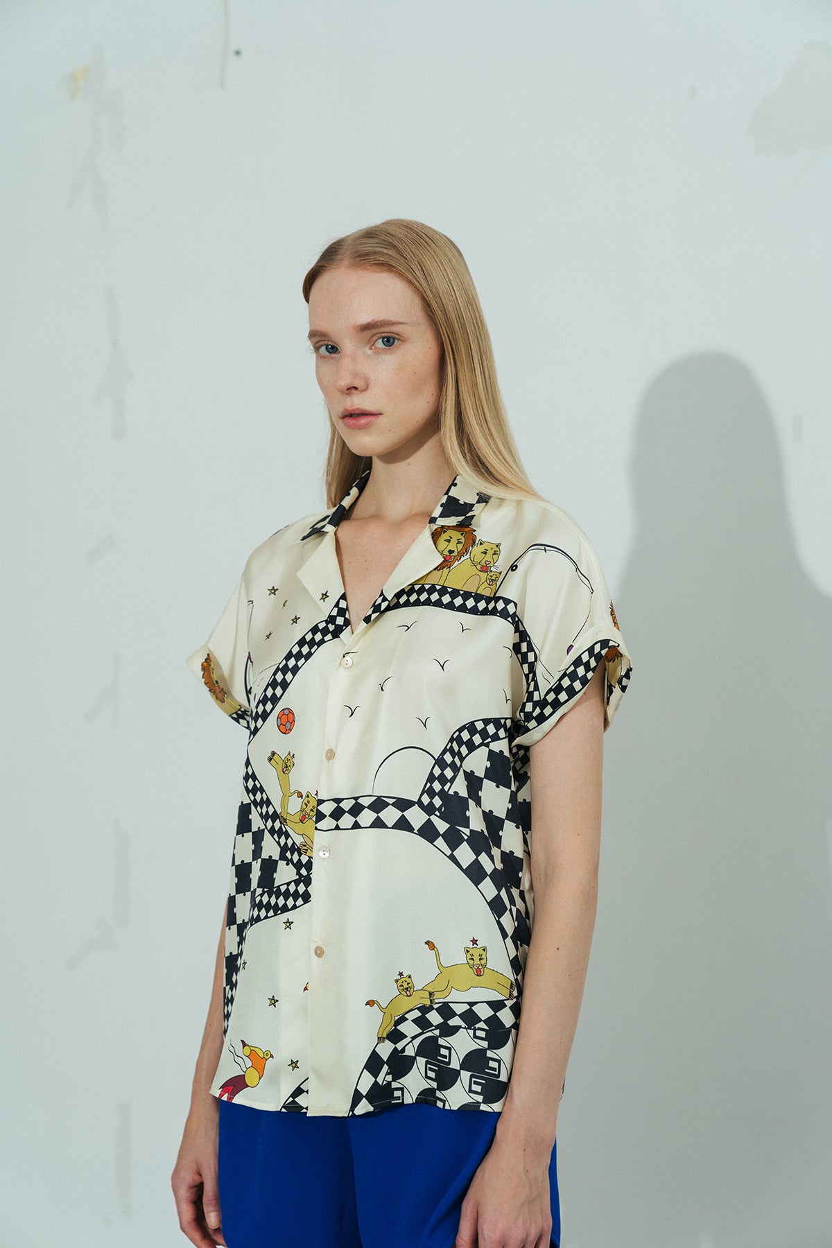 Shantall Lacayo x Lost Pattern Silk Shirt - White - LOST PATTERN Shirt