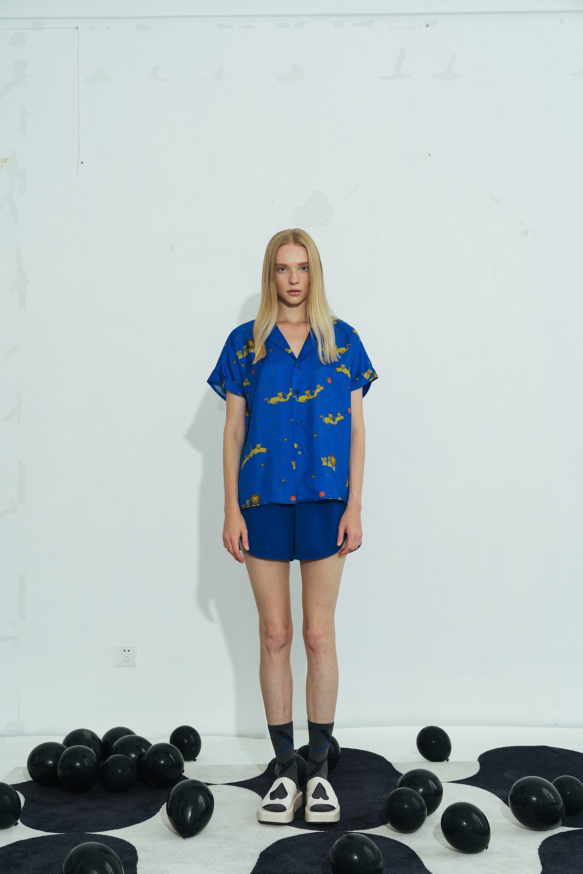 Shantall Lacayo x Lost Pattern Silk Shirt - Electric Blue - LOST PATTERN Shirt