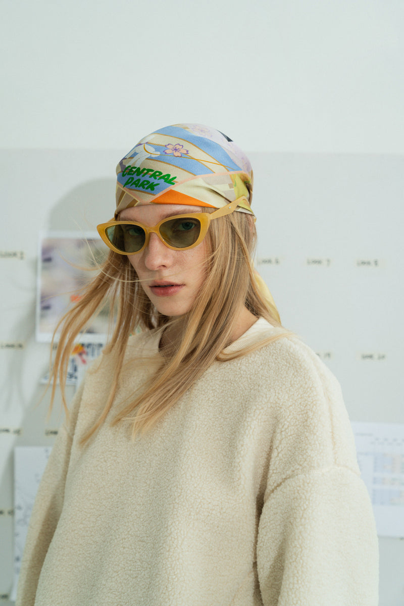 "Seasons in the Park" Silk Scarf | Headscarf | Head Wrap – LOST PATTERN