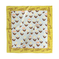 "Tulip" Silk Bandana - Blue