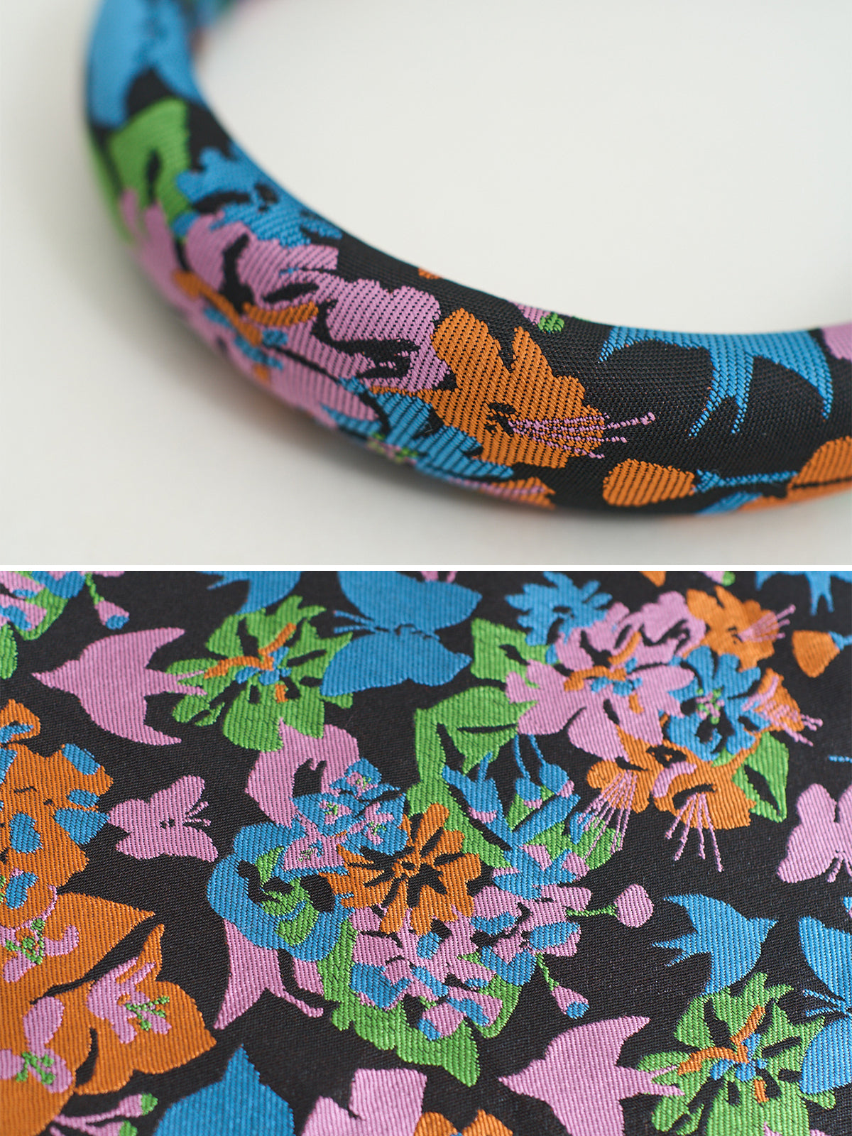 FRIDA x LOST PATTERN "Frida's Garden" Jacquard Hairband - Black - LOST PATTERN Hair Accessories